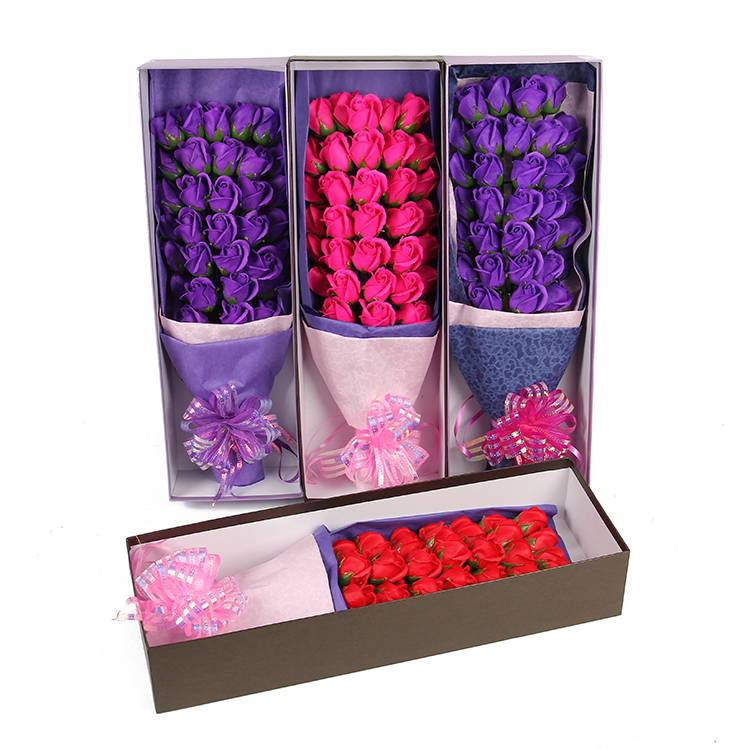 Soap rose bouquet creative Valentine&#039;s Day gift 33 flower bouquet of rose flower soap box simulation