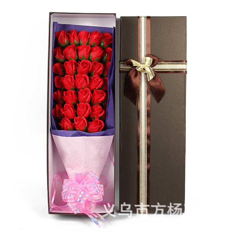 Soap rose bouquet creative Valentine's Day gift 33 flower bouquet of rose flower soap box simulation
