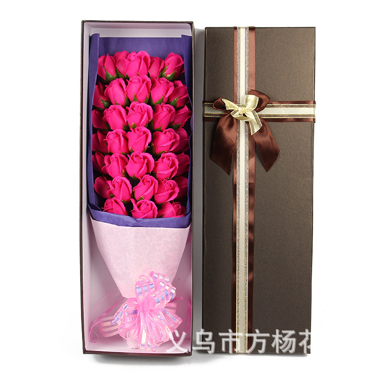 Soap rose bouquet creative Valentine's Day gift 33 flower bouquet of rose flower soap box simulation