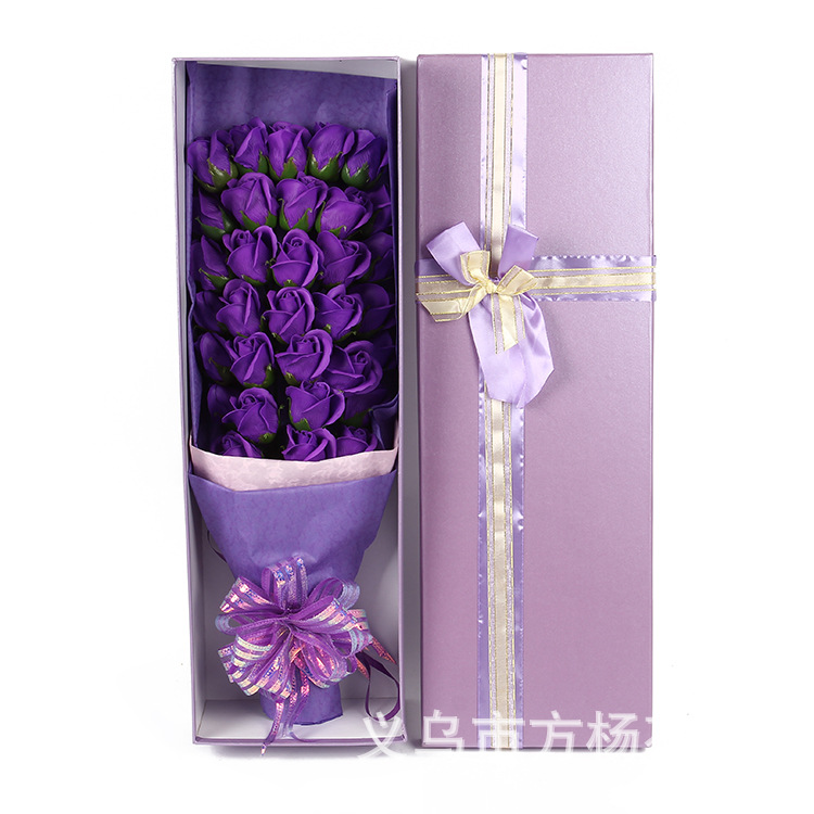 Soap rose bouquet creative Valentine's Day gift 33 flower bouquet of rose flower soap box simulation