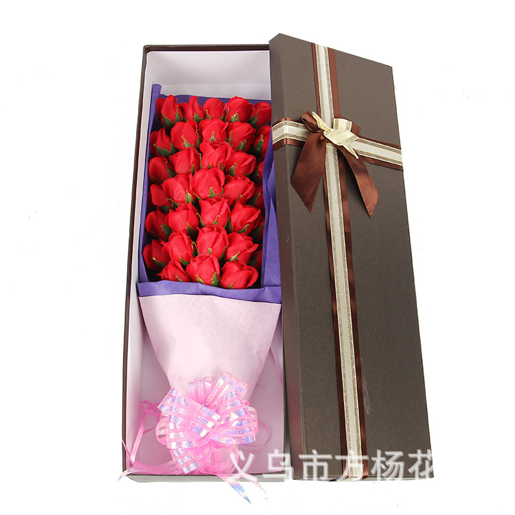 Soap rose bouquet creative Valentine's Day gift 33 flower bouquet of rose flower soap box simulation