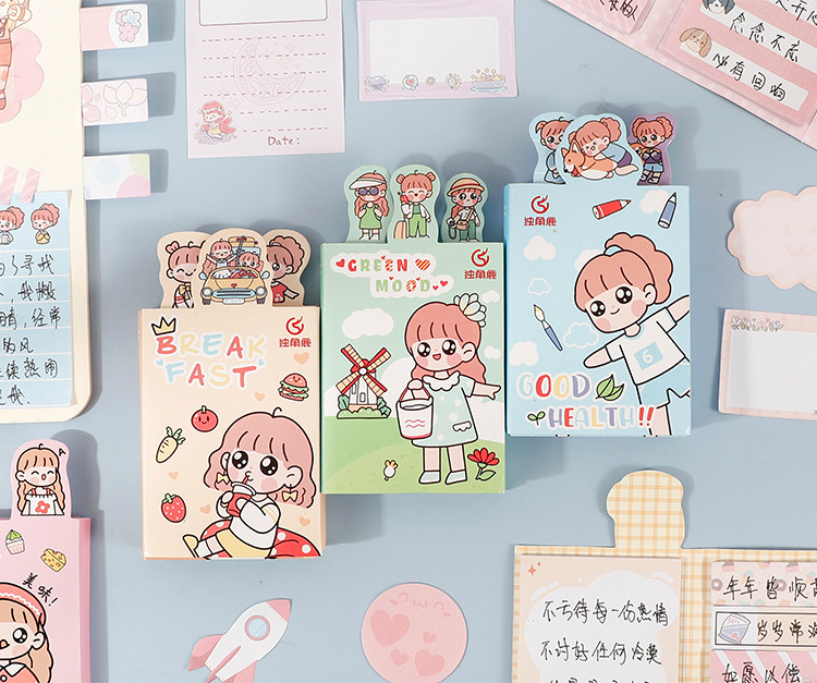 Creative 6 Fold Memo Set Stationery Notes Message Sticker Office Post-It Notes Student Shaped Sticky Note Creative 6 Fold Memo Set Stationery Notes Message Sticker Office Post-It Notes Student Shaped Sticky Note
