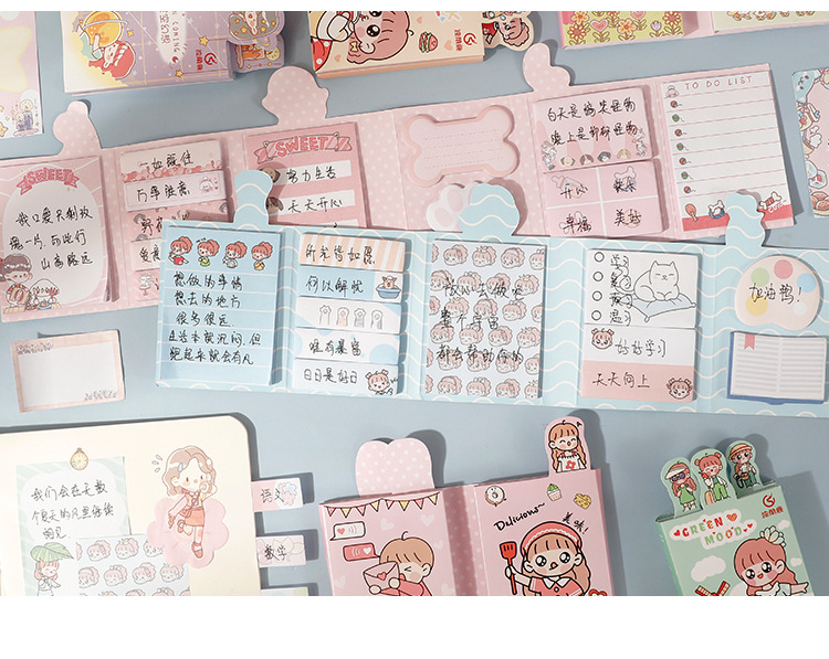 Creative 6 Fold Memo Set Stationery Notes Message Sticker Office Post-It Notes Student Shaped Sticky Note Creative 6 Fold Memo Set Stationery Notes Message Sticker Office Post-It Notes Student Shaped Sticky Note
