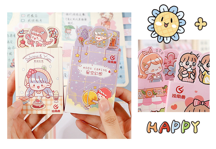 Creative 6 Fold Memo Set Stationery Notes Message Sticker Office Post-It Notes Student Shaped Sticky Note Creative 6 Fold Memo Set Stationery Notes Message Sticker Office Post-It Notes Student Shaped Sticky Note