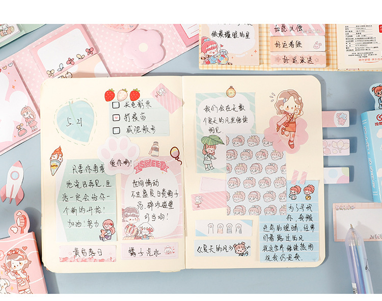 Creative 6 Fold Memo Set Stationery Notes Message Sticker Office Post-It Notes Student Shaped Sticky Note Creative 6 Fold Memo Set Stationery Notes Message Sticker Office Post-It Notes Student Shaped Sticky Note