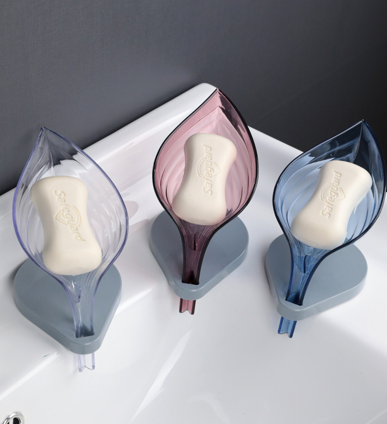 Leaves Soap Dish Bathroom Punch-Free Suction Soap Box Rack Bathroom Draining Laundry Soap Box Storage Rack Leaves Soap Dish Bathroom Punch-Free Suction Soap Box Rack Bathroom Draining Laundry Soap Box Storage Rack