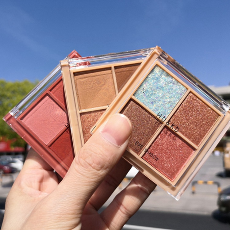Hdkd Mini Four Color Eyeshadow Palette Ins Super Popular Earth Color Parity Female Student Sequin Eyeshadow One Piece Dropshipping Hdkd Mini Four Color Eyeshadow Palette Ins Super Popular Earth Color Parity Female Student Sequin Eyeshadow One Piece Dropshipping