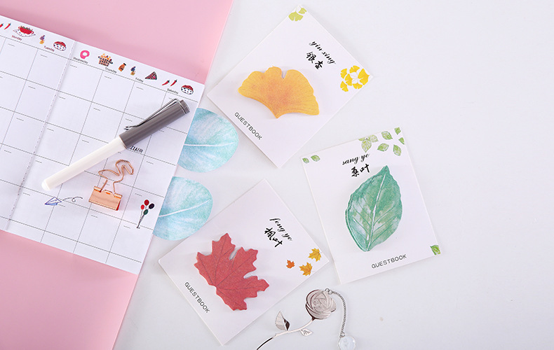 Creative Leaves Sticky Note Partysu Simulated Leaves Post-It Notes Note Sticker Message Memo Note Stationery Creative Leaves Sticky Note Partysu Simulated Leaves Post-It Notes Note Sticker Message Memo Note Stationery