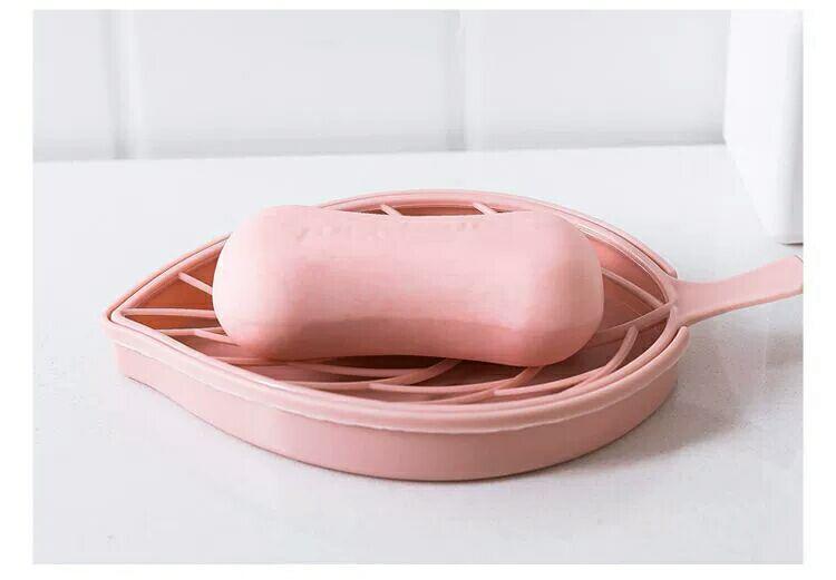 Creative Double Layer Plastic Leaf SOAP Box