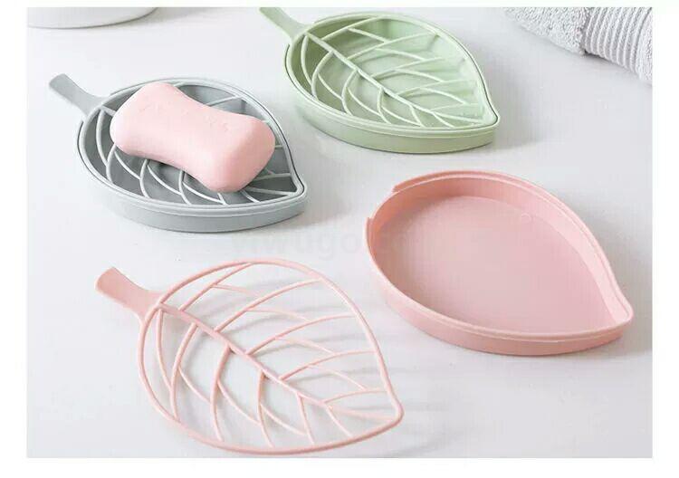 Creative Double Layer Plastic Leaf SOAP Box
