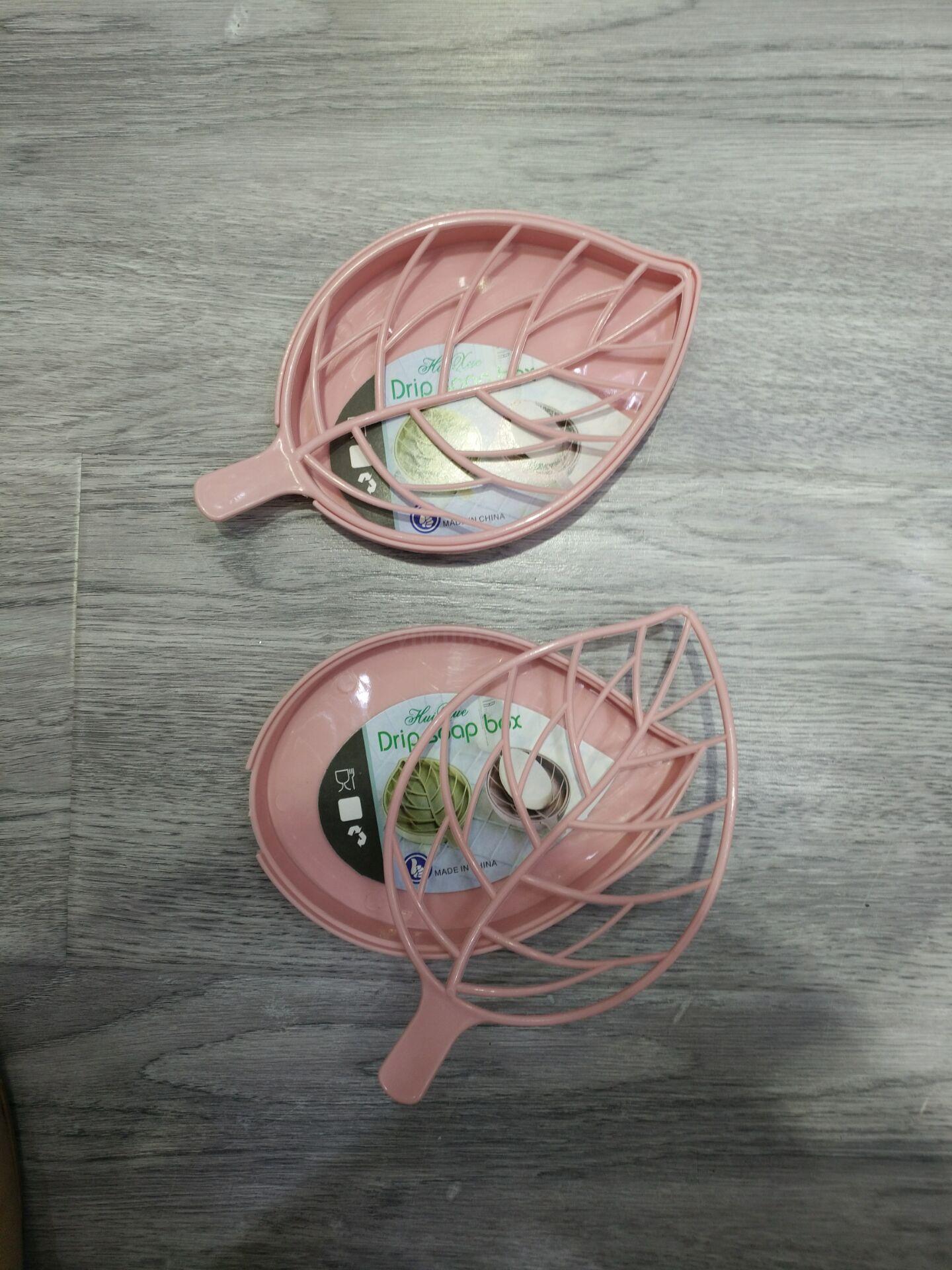 Creative Double Layer Plastic Leaf SOAP Box