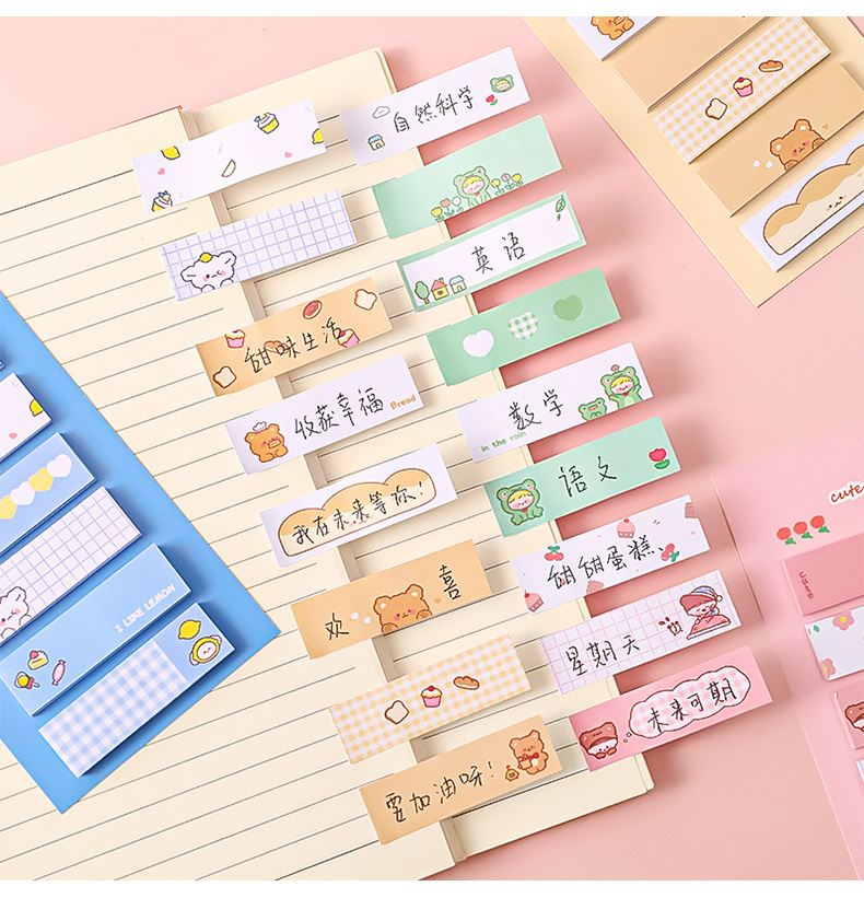 Cartoon Ins Sticky Notes Student Multi-Function Mark Classification Index Stickers Office Message-Leaving Note N Times Sticker Notepad Cartoon Ins Sticky Notes Student Multi-Function Mark Classification Index Stickers Office Message-Leaving Note N Times Sticker Notepad