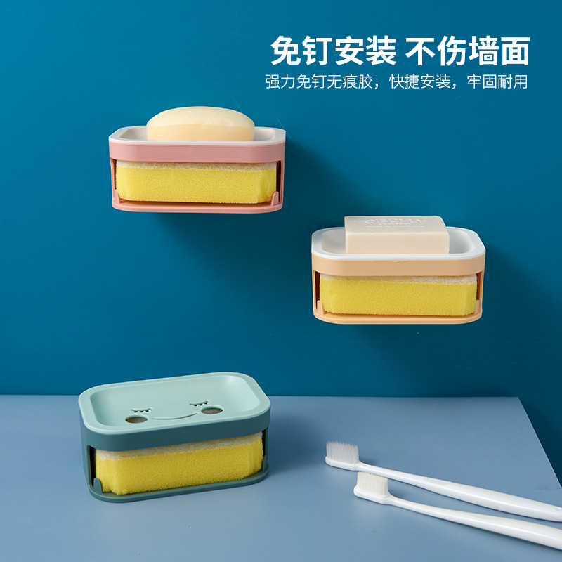 Honglong Wall -mounted DOUBLE SOAP box with smiling face HL-1325