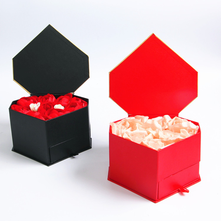 Flower gift box eternal life soap box manufacturers creative diamond drawer gift box manufacturers can be customized Flower gift box eternal life soap box manufacturers creative diamond drawer gift box manufacturers can be customized