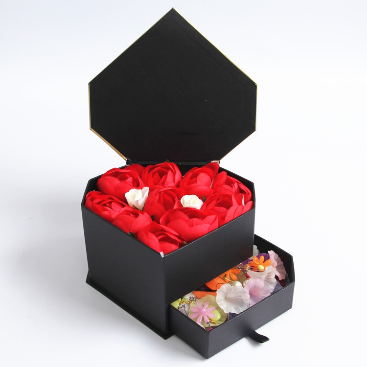 Flower gift box eternal life soap box manufacturers creative diamond drawer gift box manufacturers can be customized Flower gift box eternal life soap box manufacturers creative diamond drawer gift box manufacturers can be customized