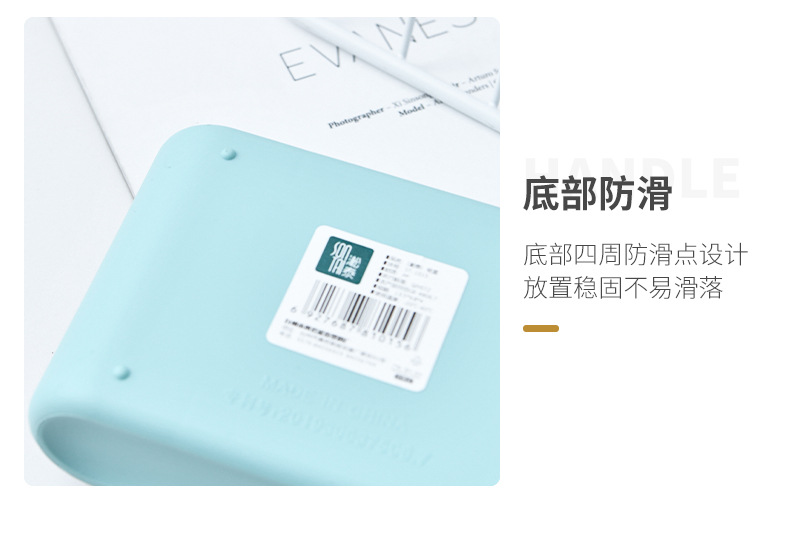 Blue Soap Dish Drain Household Portable Creative Soap Holder Plastic Laundry Double-Layer Double-Grid Soap Box Blue Soap Dish Drain Household Portable Creative Soap Holder Plastic Laundry Double-Layer Double-Grid Soap Box