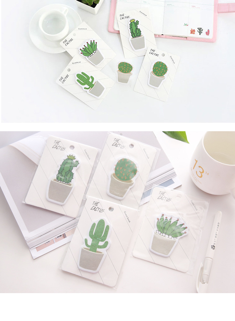 Cactus note this Cactus note paper plant N times sticker Cactus note this Cactus note paper plant N times sticker