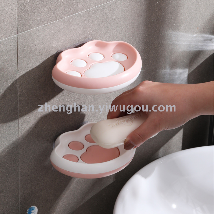 Cat's claw soap box cuteness claw soap box soap box rack wall bathroom pothole-free bathroom soap tray Cat's claw soap box cuteness claw soap box soap box rack wall bathroom pothole-free bathroom soap tray