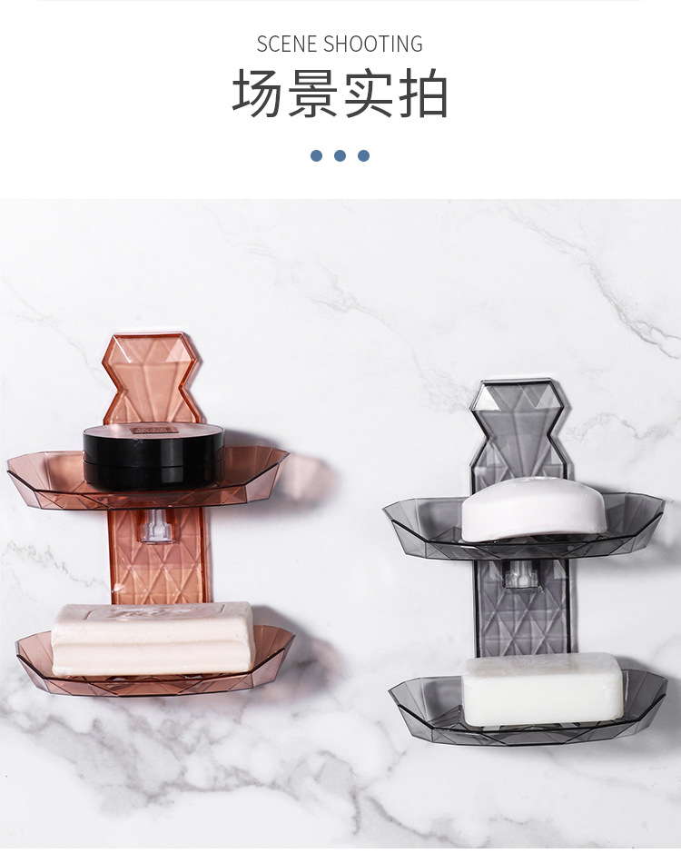 Factory Direct Sales Punch-Free Draining Wall-Mounted Fat Soap Box Soap Rack Toilet Soap Rack Student Dormitory Soap Box Factory Direct Sales Punch-Free Draining Wall-Mounted Fat Soap Box Soap Rack Toilet Soap Rack Student Dormitory Soap Box