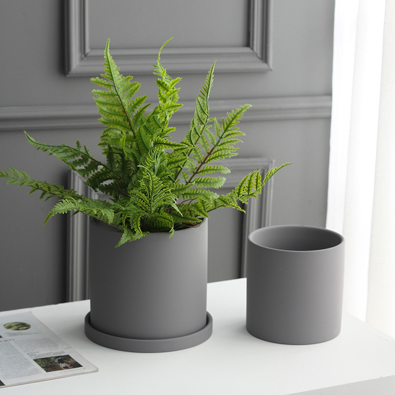 Nordic Ins Simple Ceramic Flower Pot Morandi Style Succulents Flower Pot Modern and Unique Green Radish Rose Palette