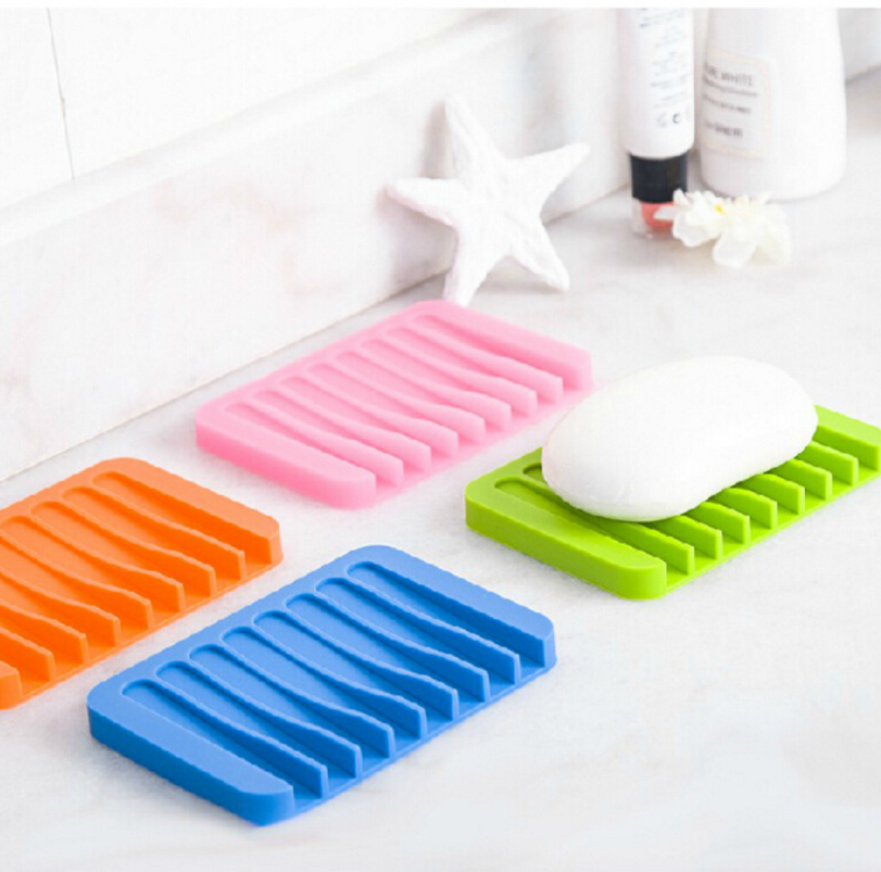 Silica gel soap rack can be used in household soap box bathroom daily soap storage box silica gel soap box