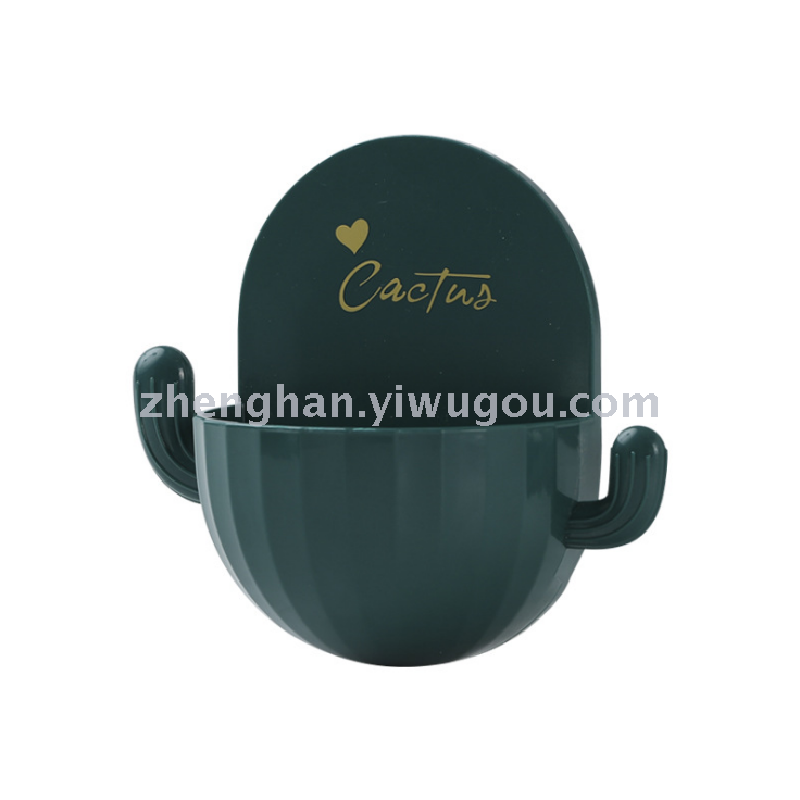 Cactus waterdrop soap box toilet bathroom perforation free cartoon soap shelf cute even hook soap box Cactus waterdrop soap box toilet bathroom perforation free cartoon soap shelf cute even hook soap box