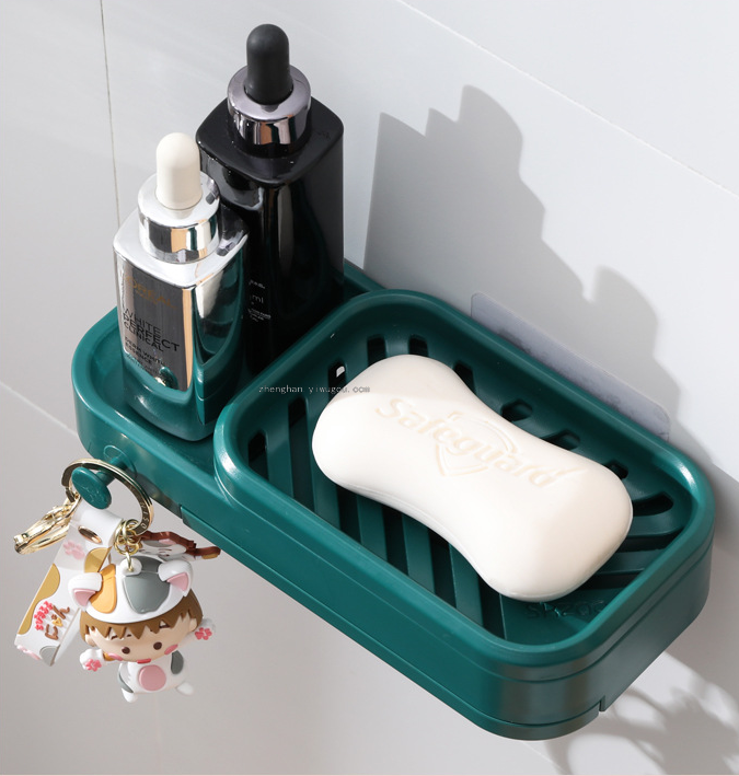 Simple geometric soap box non-punch toilet rack bathroom wall type soap box toilet rack for washing