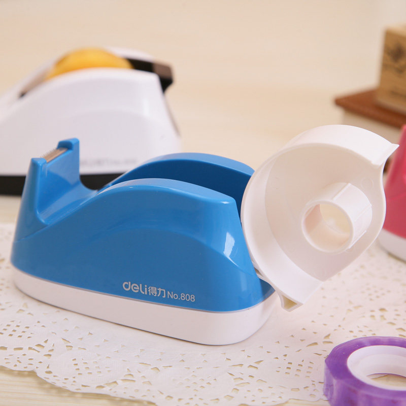 Deli Deli 808 Tape Base 18mm Tape Cutter Tape Dispenser Fashion Color