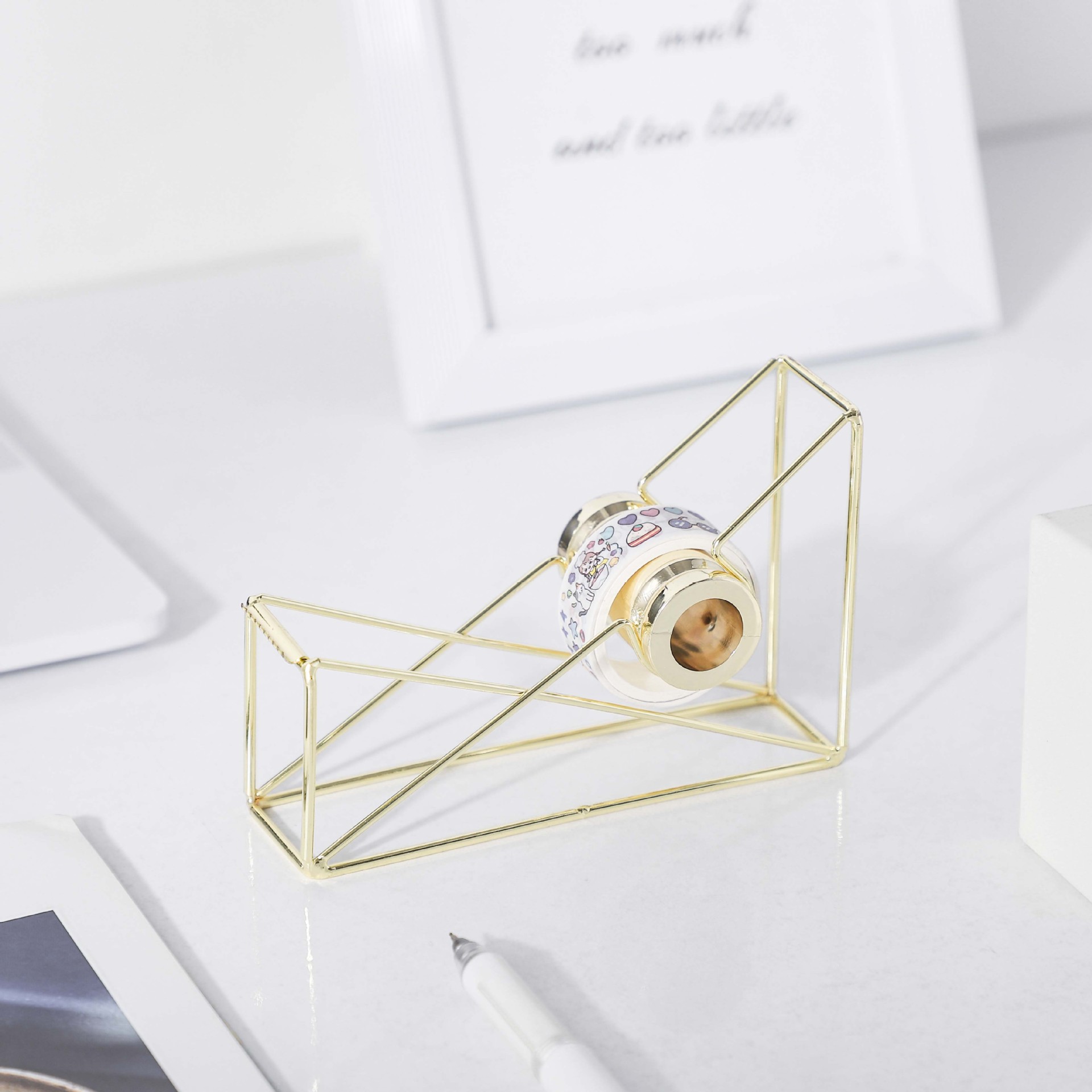 Mingqiang Nordic Ins Electroplating Iron Adhesive Paper Machine Adhesive Tape Holder Tape Cutter Carton Sealer Tape Dispenser Tape Base