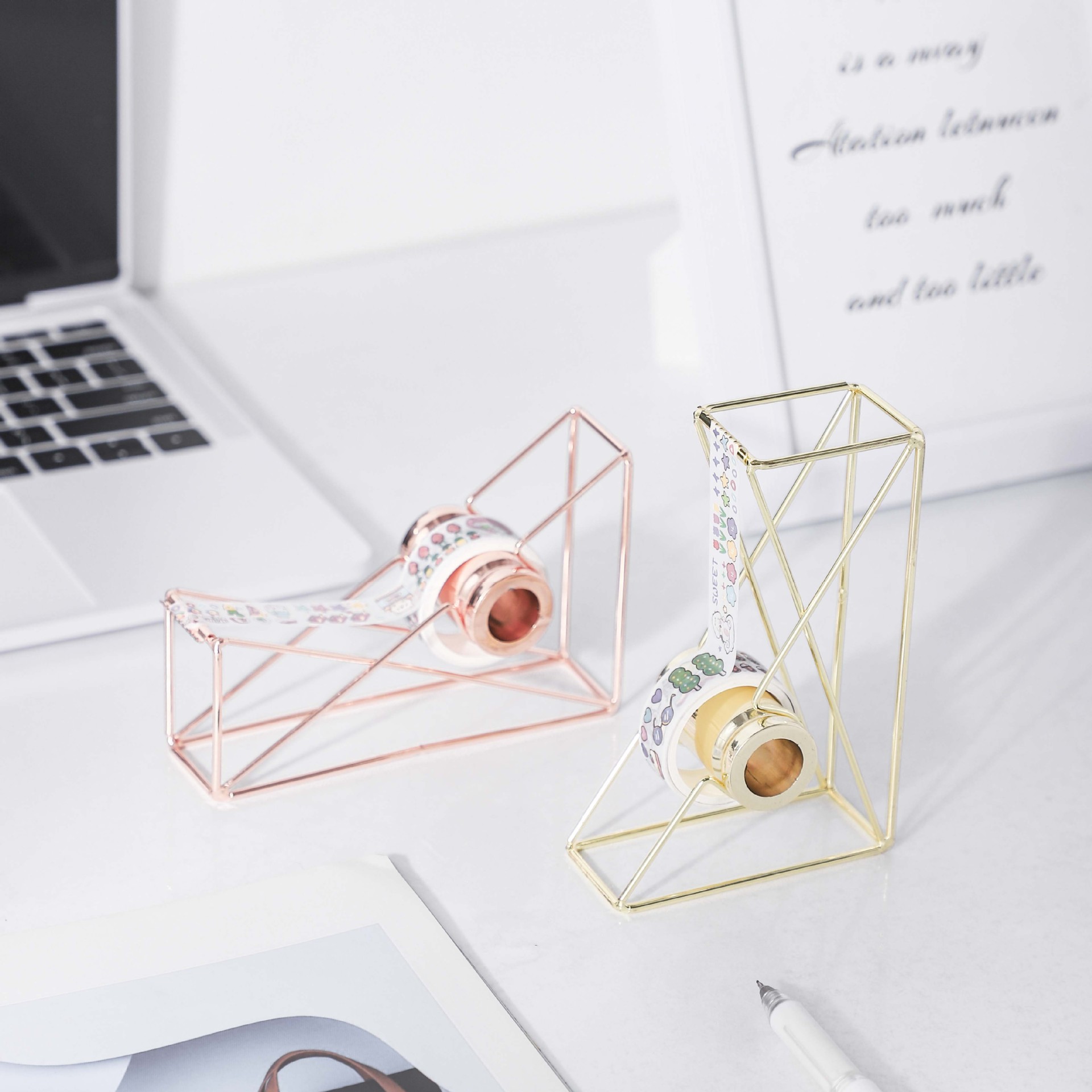 Mingqiang Nordic Ins Electroplating Iron Adhesive Paper Machine Adhesive Tape Holder Tape Cutter Carton Sealer Tape Dispenser Tape Base