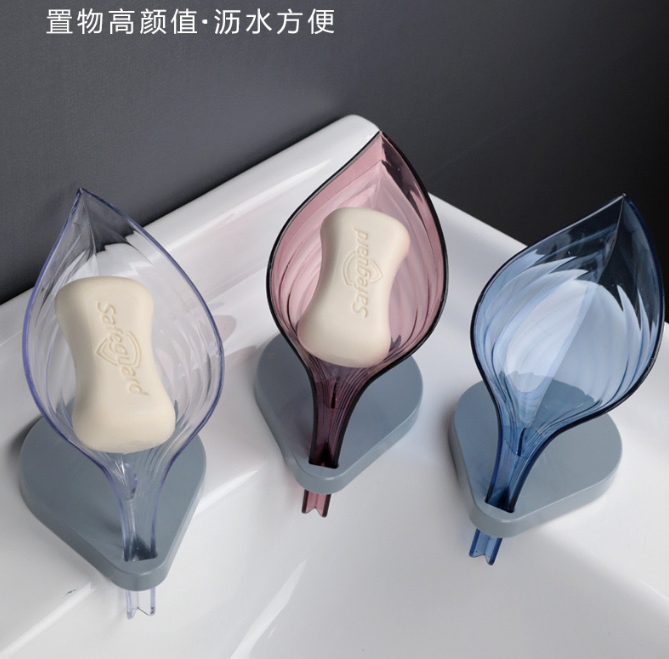 Creative Leaves Soap Box Bathroom Bathroom Household Draining Soap Holder with Suction Cup Punch-Free Creative Leaves Soap Box Bathroom Bathroom Household Draining Soap Holder with Suction Cup Punch-Free