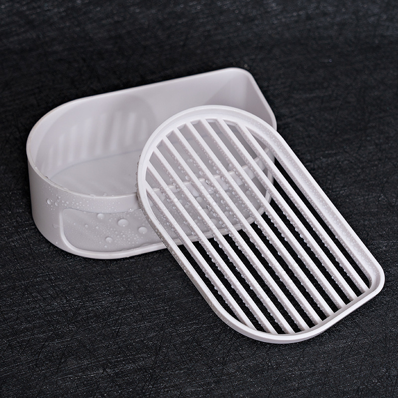 Household with Sponge Soap Dish Toilet Soap Box Drainage Punching Free Soap Holder Box Double Layer Laundry Soap Box