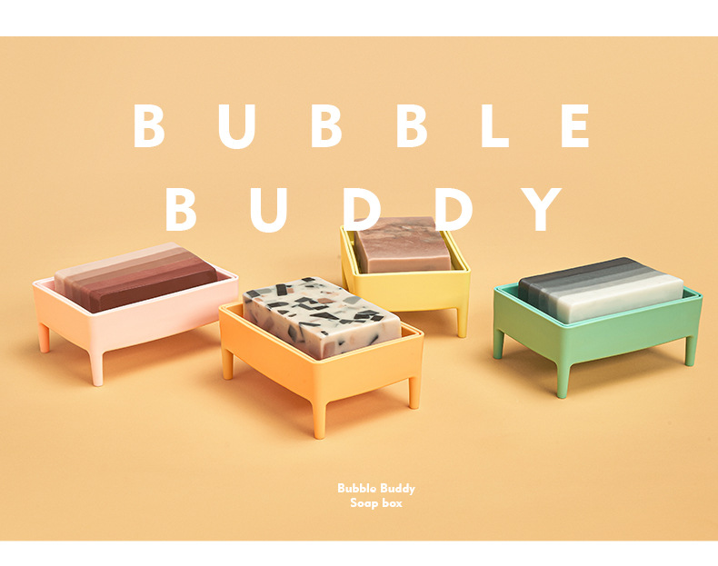 Creative Fragrance Cute Soap Box Double-Layer Draining Soap Holder Household Toilet Handmade Soap Storage Rack Slicer Soap Dish Soap Box