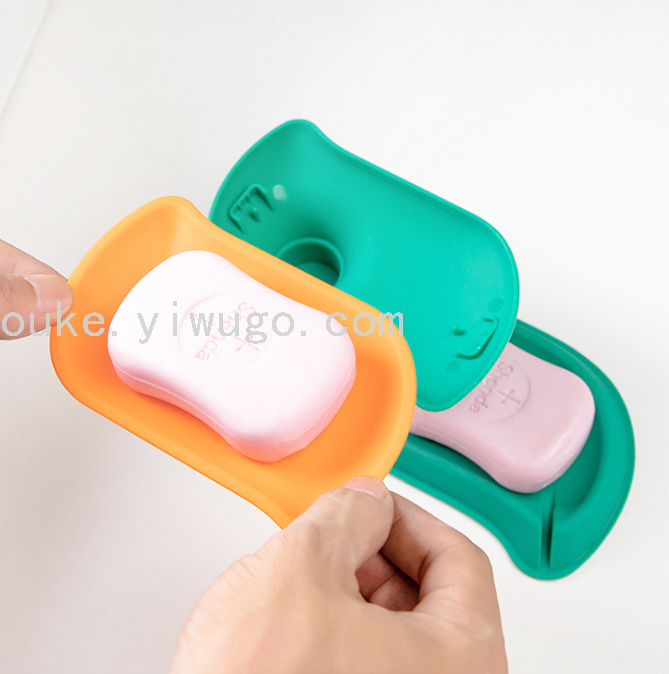 Nordic Color Two-Tone Desktop Single Layer Hollow Drain Soap Box Creative Punch-Free Soap Box Soap Holder