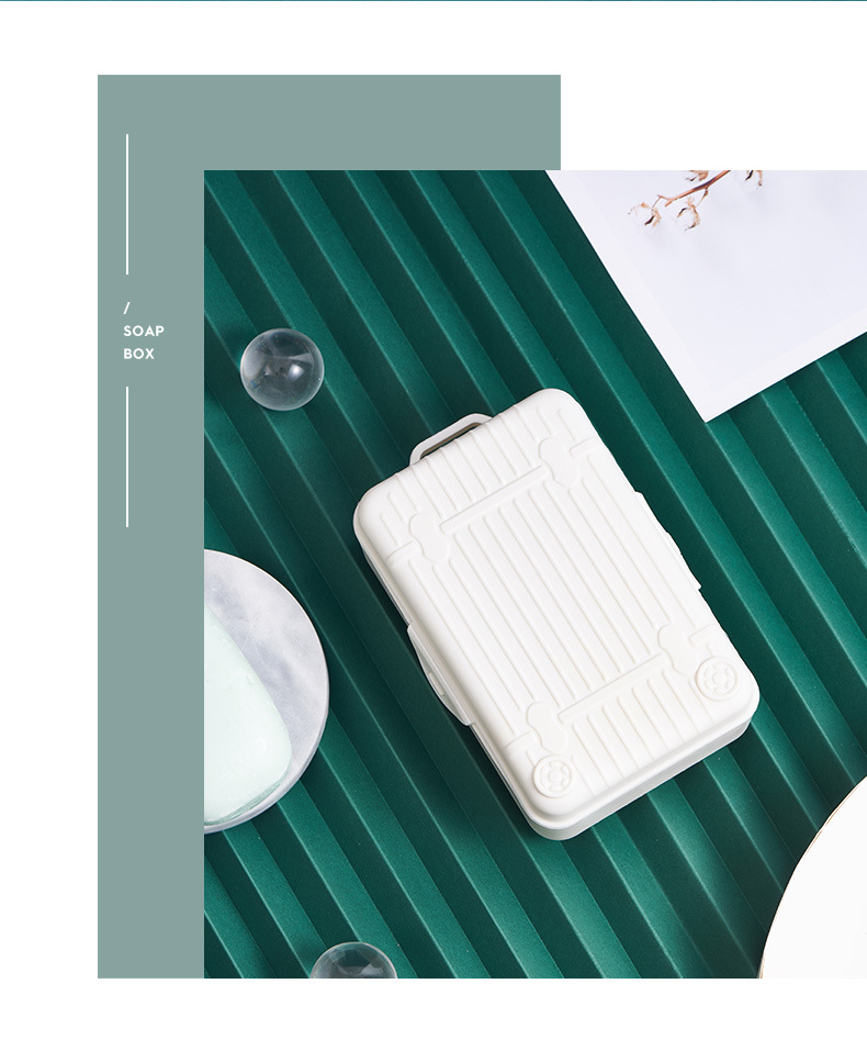 Creative Portable Luggage Soap Box Travel Double Layer Waterproof Soap Dish Plastic Drain Handmade Soap Storage Box