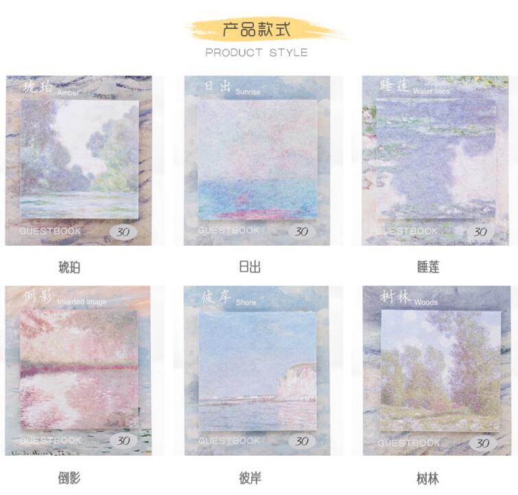 New Creative Oil Painting Square Sticky Notes Note Sticker Student Tearable Message Notepad Memo Memo Notes New Creative Oil Painting Square Sticky Notes Note Sticker Student Tearable Message Notepad Memo Memo Notes