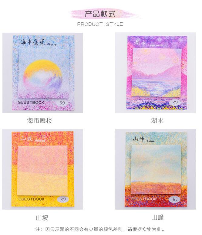 New Creative Oil Painting Square Sticky Notes Note Sticker Student Tearable Message Notepad Memo Memo Notes New Creative Oil Painting Square Sticky Notes Note Sticker Student Tearable Message Notepad Memo Memo Notes
