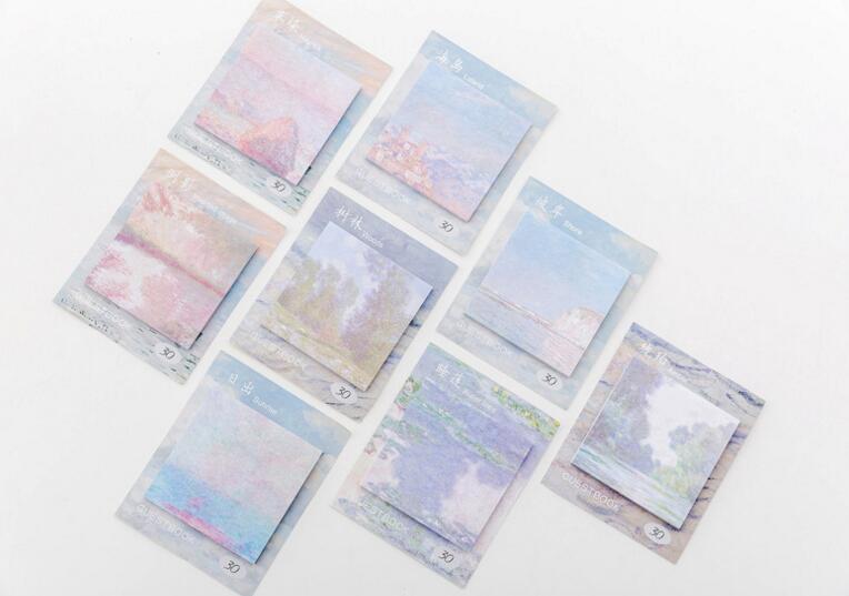 New Creative Oil Painting Square Sticky Notes Note Sticker Student Tearable Message Notepad Memo Memo Notes New Creative Oil Painting Square Sticky Notes Note Sticker Student Tearable Message Notepad Memo Memo Notes