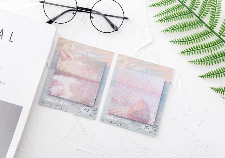 New Creative Oil Painting Square Sticky Notes Note Sticker Student Tearable Message Notepad Memo Memo Notes New Creative Oil Painting Square Sticky Notes Note Sticker Student Tearable Message Notepad Memo Memo Notes