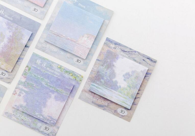 New Creative Oil Painting Square Sticky Notes Note Sticker Student Tearable Message Notepad Memo Memo Notes New Creative Oil Painting Square Sticky Notes Note Sticker Student Tearable Message Notepad Memo Memo Notes
