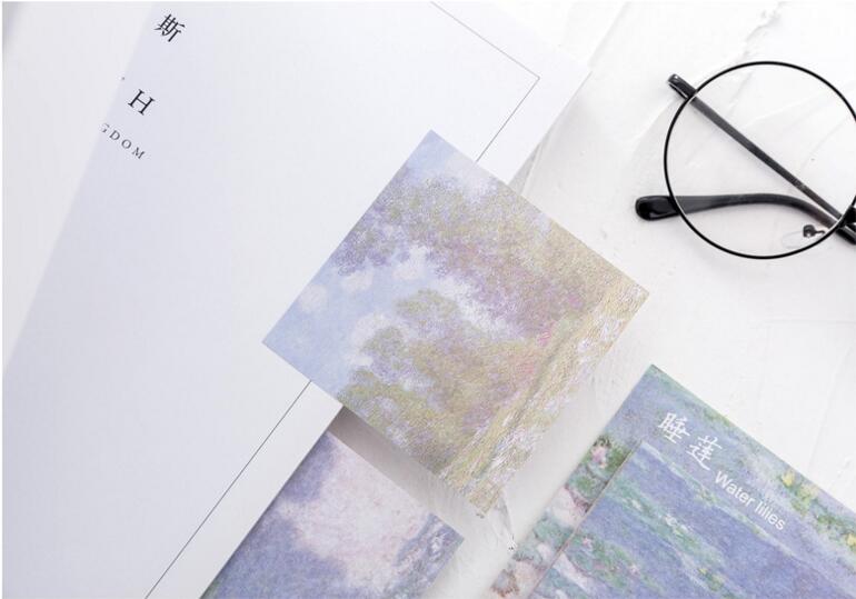 New Creative Oil Painting Square Sticky Notes Note Sticker Student Tearable Message Notepad Memo Memo Notes New Creative Oil Painting Square Sticky Notes Note Sticker Student Tearable Message Notepad Memo Memo Notes