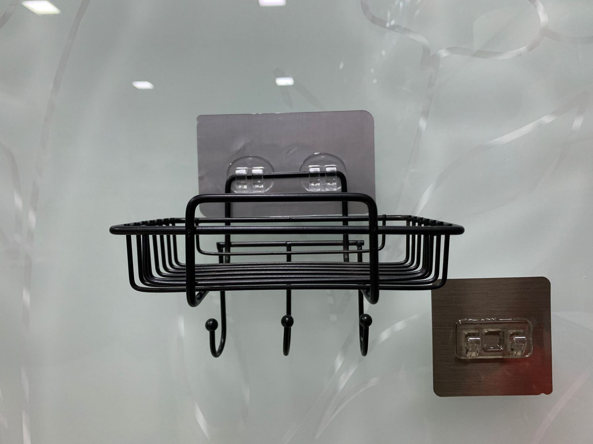 Iron Punch Free Soap Box Wall-Mounted Soap Rack Household Bathroom Bathroom Drain with Hook Soap Holder Soap Holder