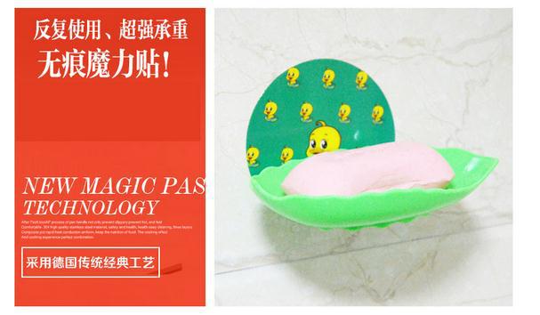 Cute Little Duck Suction Cup Drain Soap Box Creative Soap Box Soap Holder Strong Wall-Mounted Soap Box