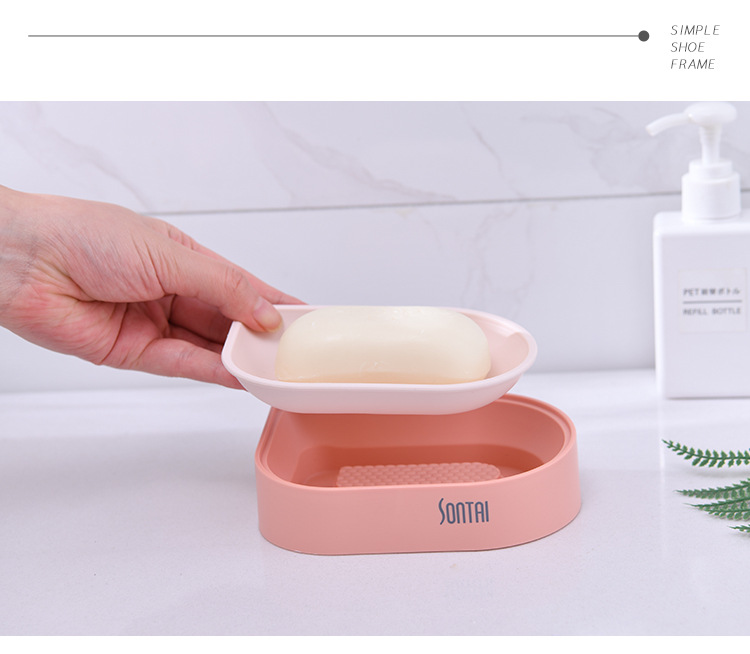 Blue Simple Style Soap Dish Soap Dish Double-Layer Draining Soap Soap Box Simple European Soap Holder Blue Simple Style Soap Dish Soap Dish Double-Layer Draining Soap Soap Box Simple European Soap Holder