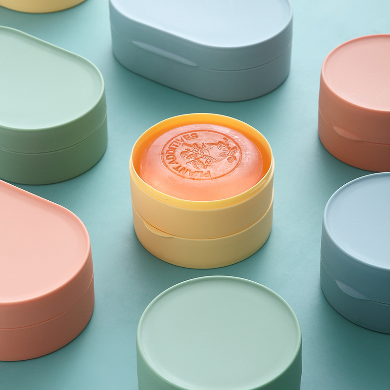 Nordic Creative Desktop Soap Box Bathroom Soap Holer Soap Box Soap Box Bathroom Soap Box Soap Box Sealed with Lid Travel