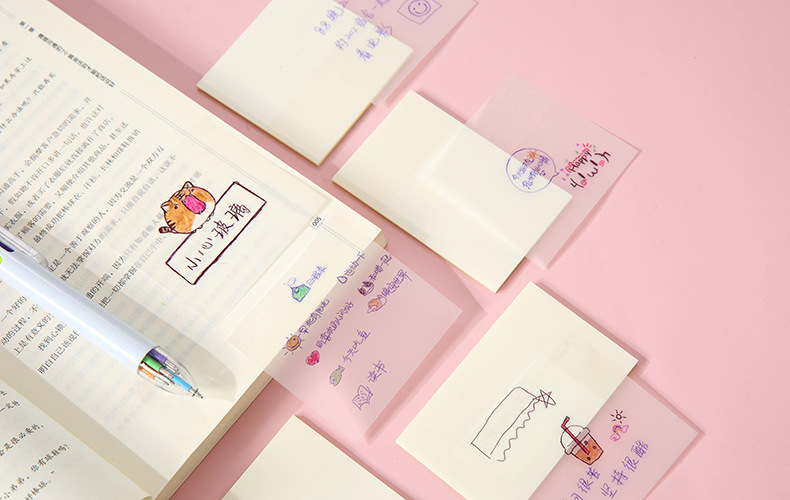 Transparent Student Notes Sticky Note Tearable Simple Note Paper Ins Post-It Notes Note Sticker Notepaper Wholesale Transparent Student Notes Sticky Note Tearable Simple Note Paper Ins Post-It Notes Note Sticker Notepaper Wholesale