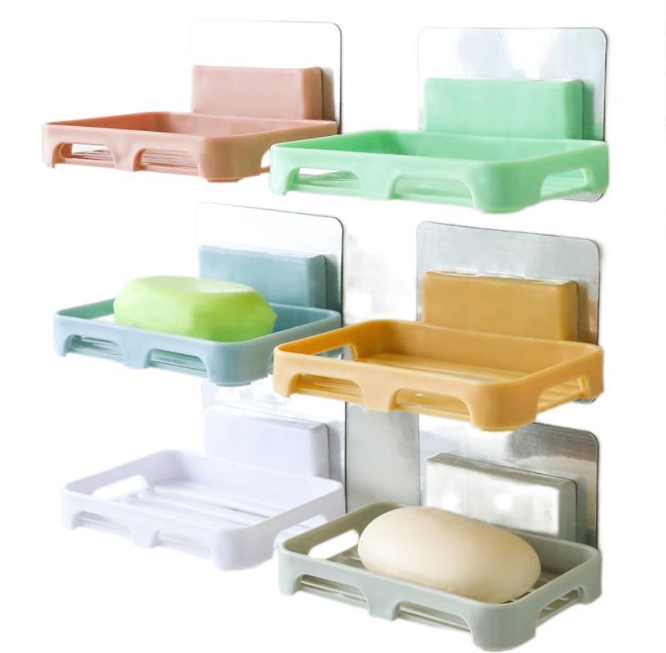 Bathroom Punch-Free Soap Strong Seamless Draining Rack Soap Dish Soap Box Rack Soap Holder