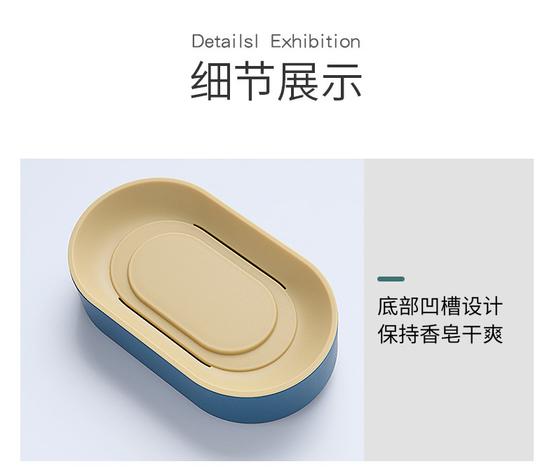 Creative with Hook Drain Soap Box Household Double-Layer Punch-Free Wall Hanging Creative Soap Holder Bathroom Creative with Hook Drain Soap Box Household Double-Layer Punch-Free Wall Hanging Creative Soap Holder Bathroom