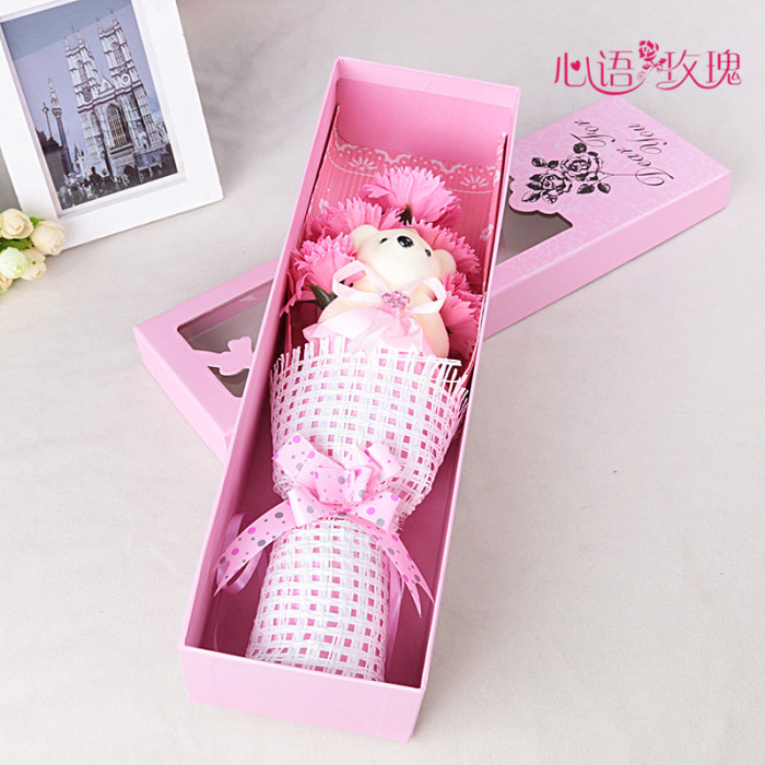 Women's Day gifts creative carnation flower soap box Corporate Events gift Women's Day gifts creative carnation flower soap box Corporate Events gift