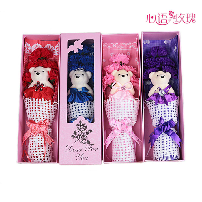 Women's Day gifts creative carnation flower soap box Corporate Events gift Women's Day gifts creative carnation flower soap box Corporate Events gift